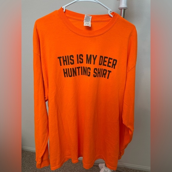 Gildan Other - Bright Orange Men’s Deer Hunting long sleeve Shirt